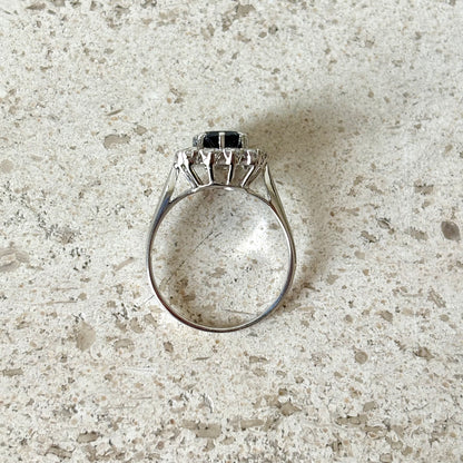 Bague Marguerite - Or Blanc 750 Saphir & Diamants