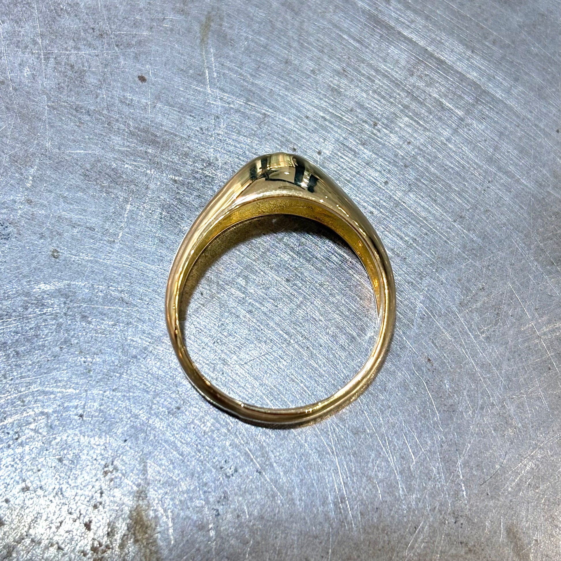 Bague Chevalière Jonc - Or Jaune 750 & Diamant