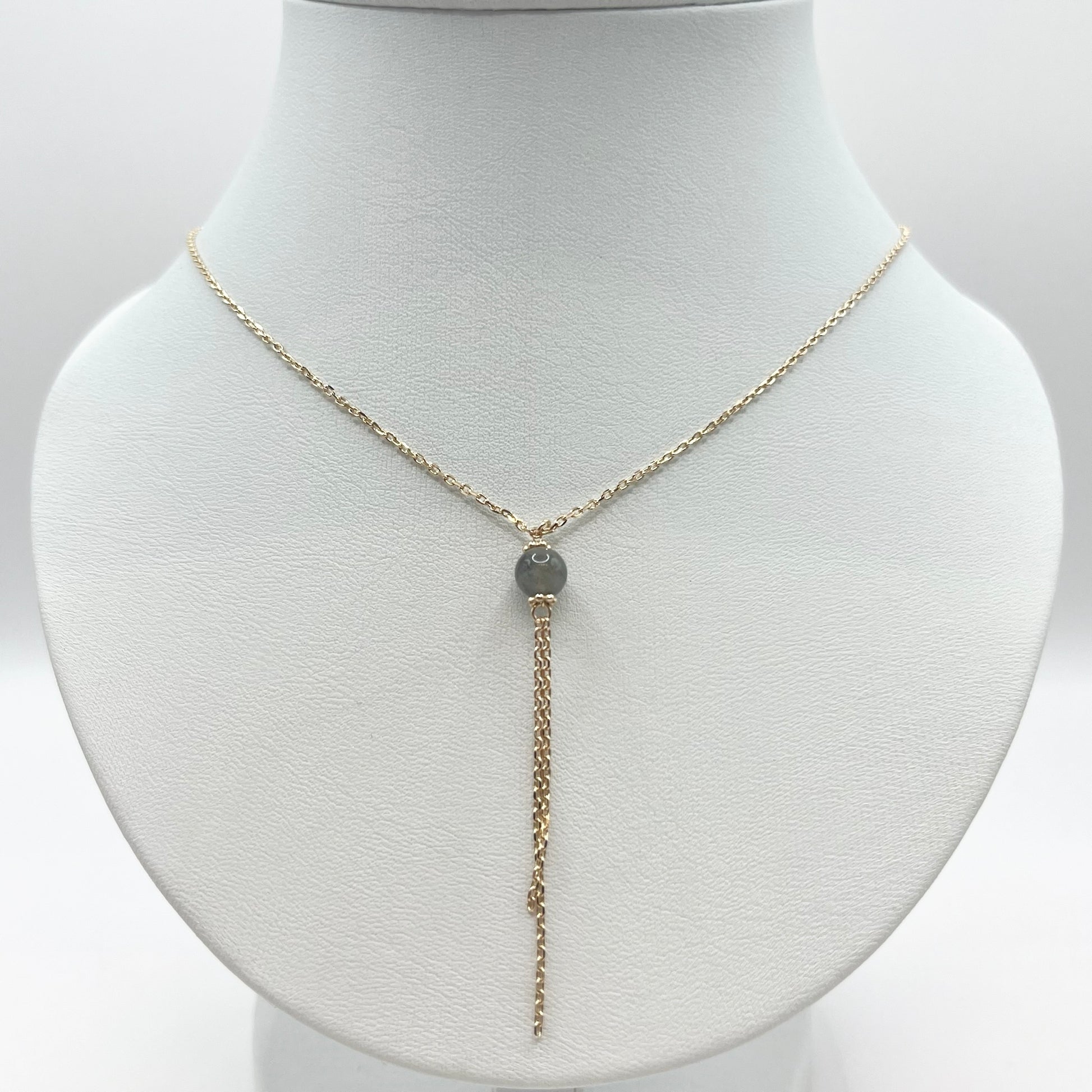 Collier Zunesha - Plaqué Or 750 & Labradorite Neuf