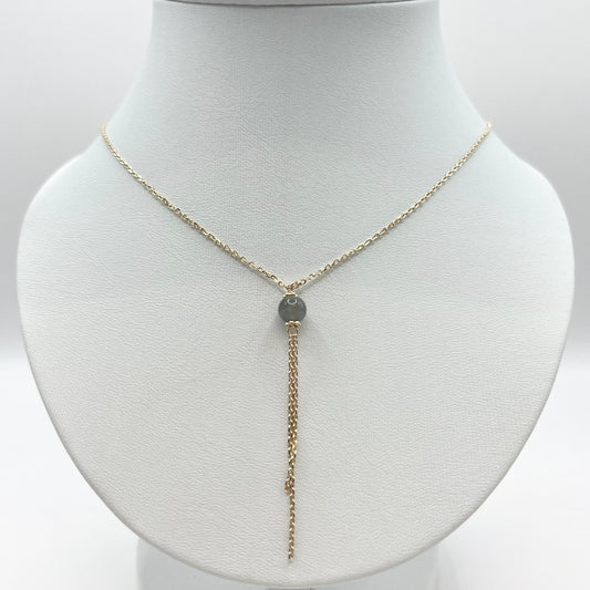 Collier Zunesha - Plaqué Or 750 & Labradorite Neuf