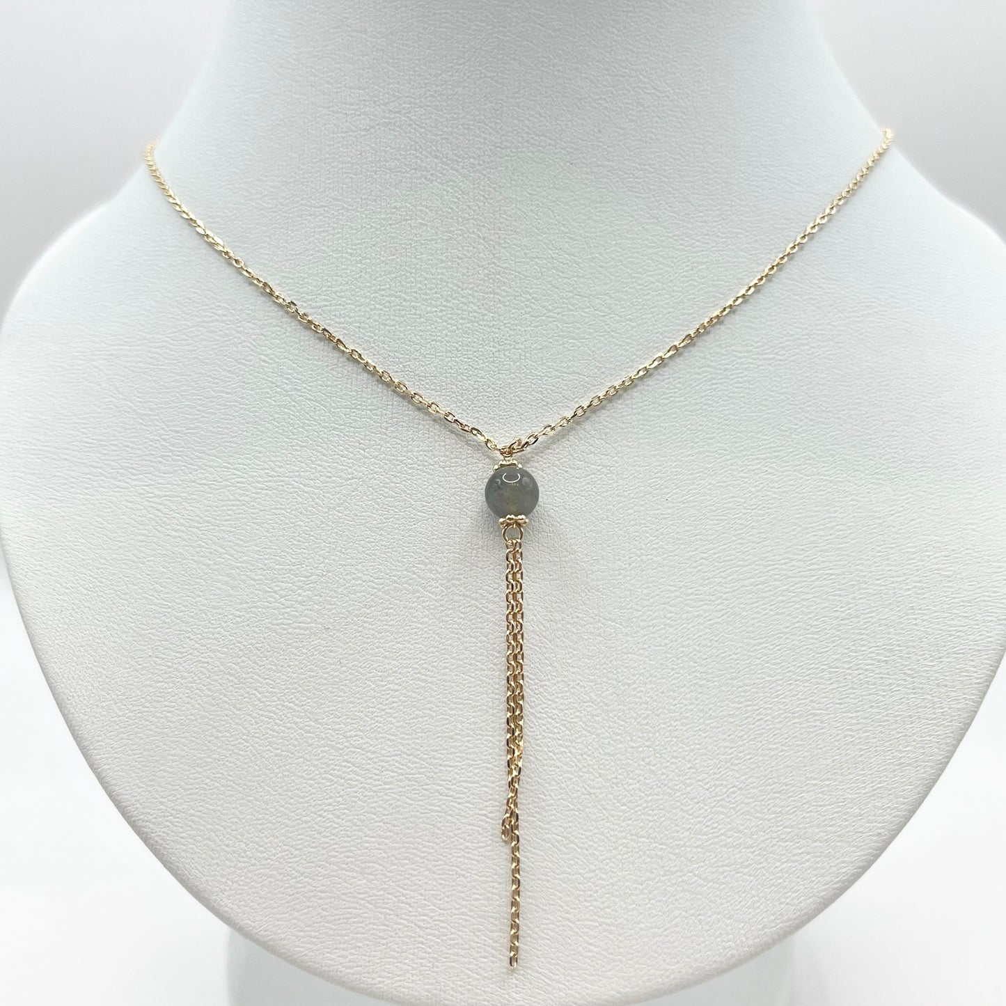 Collier Zunesha - Plaqué Or 750 & Labradorite Neuf