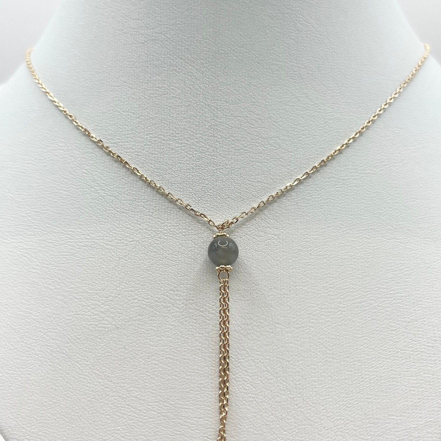 Collier Zunesha - Plaqué Or 750 & Labradorite Neuf