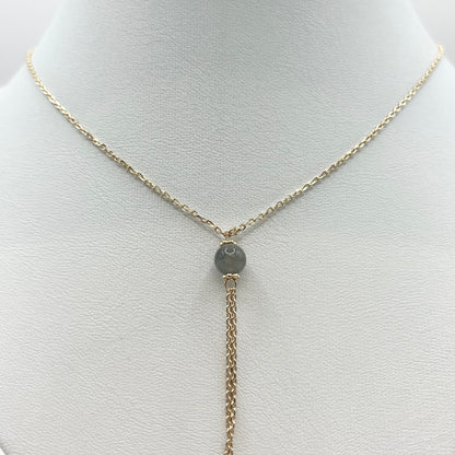 Collier Zunesha - Plaqué Or 750 & Labradorite Neuf