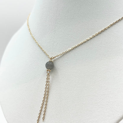 Collier Zunesha - Plaqué Or 750 & Labradorite Neuf