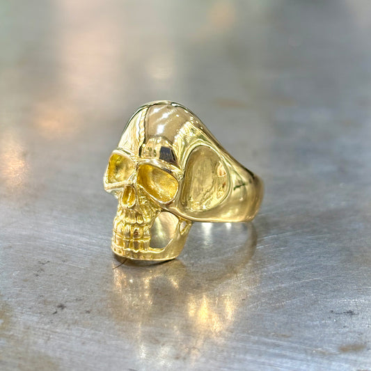 Bague Chevalière Tête de Mort Skullhead - Or Jaune 750
