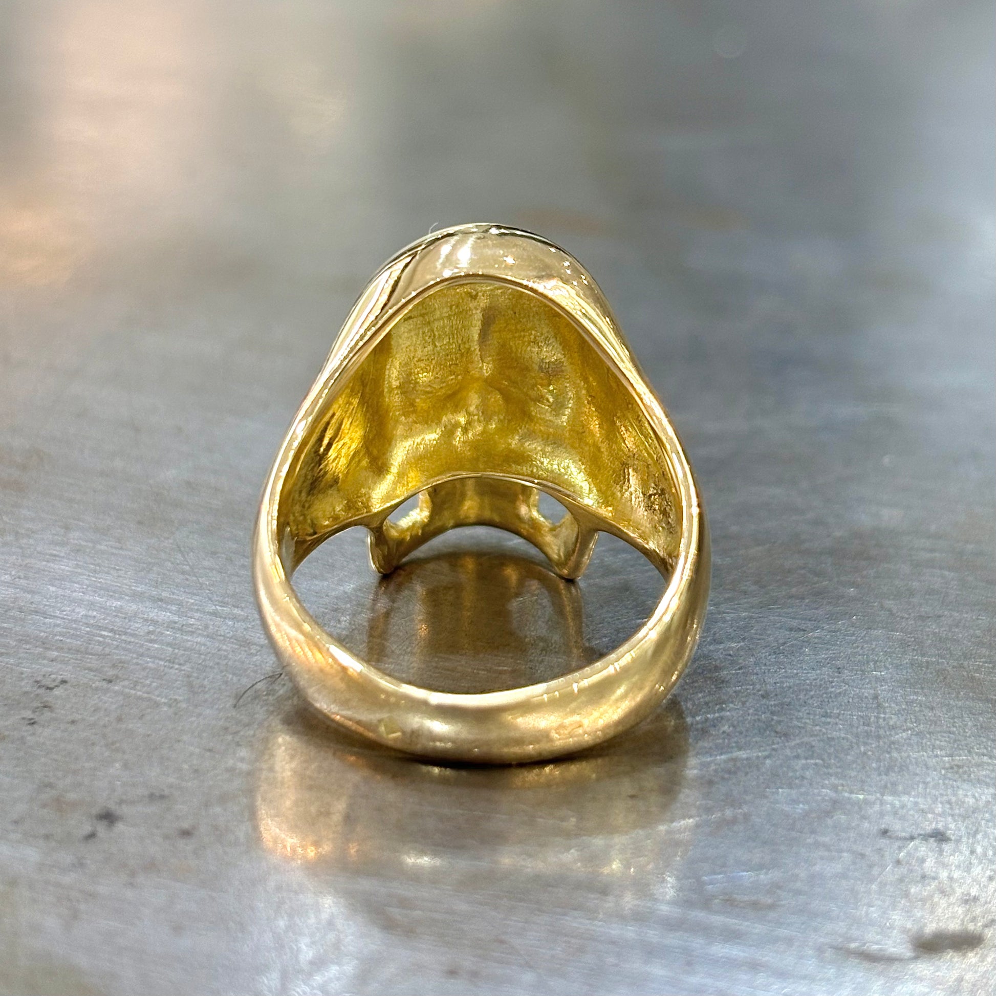 Bague Chevalière Tête de Mort Skullhead - Or Jaune 750