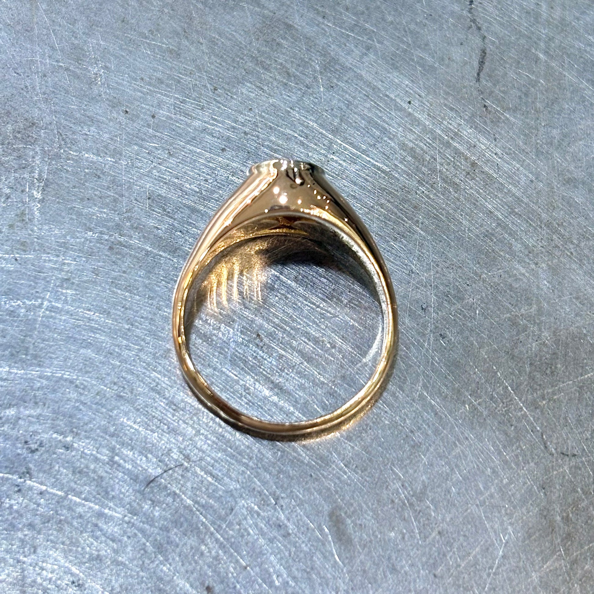 Bague Chevalière Vintage - Or Rose 750 & Diamants