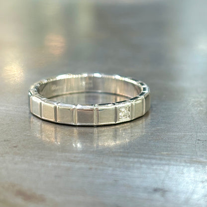 Bague Alliance Chopard - Or Blanc 750 & Diamant