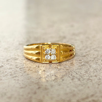Bague Jonc - Or Jaune 916 & Diamants