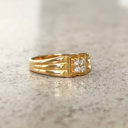 Bague Jonc - Or Jaune 916 & Diamants