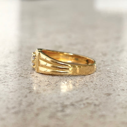 Bague Jonc - Or Jaune 916 & Diamants