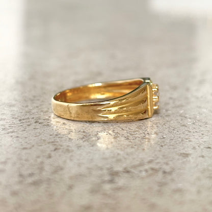 Bague Jonc - Or Jaune 916 & Diamants