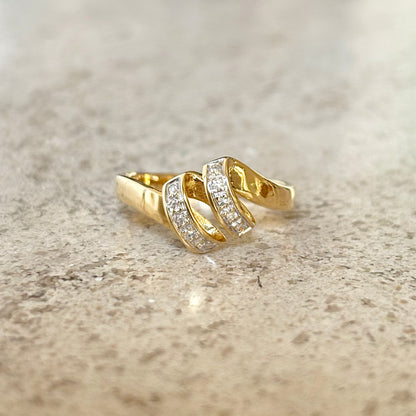 Bague Vague - Or Jaune 750 & Diamants
