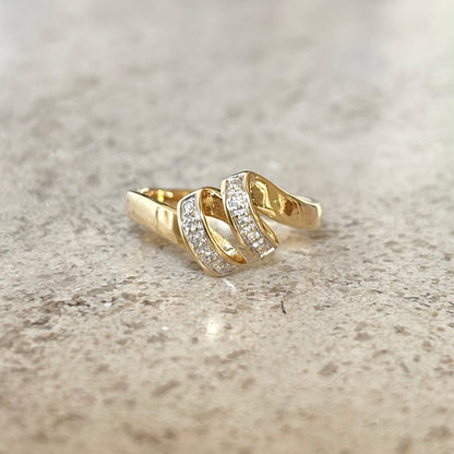 Bague Vague - Or Jaune 750 & Diamants