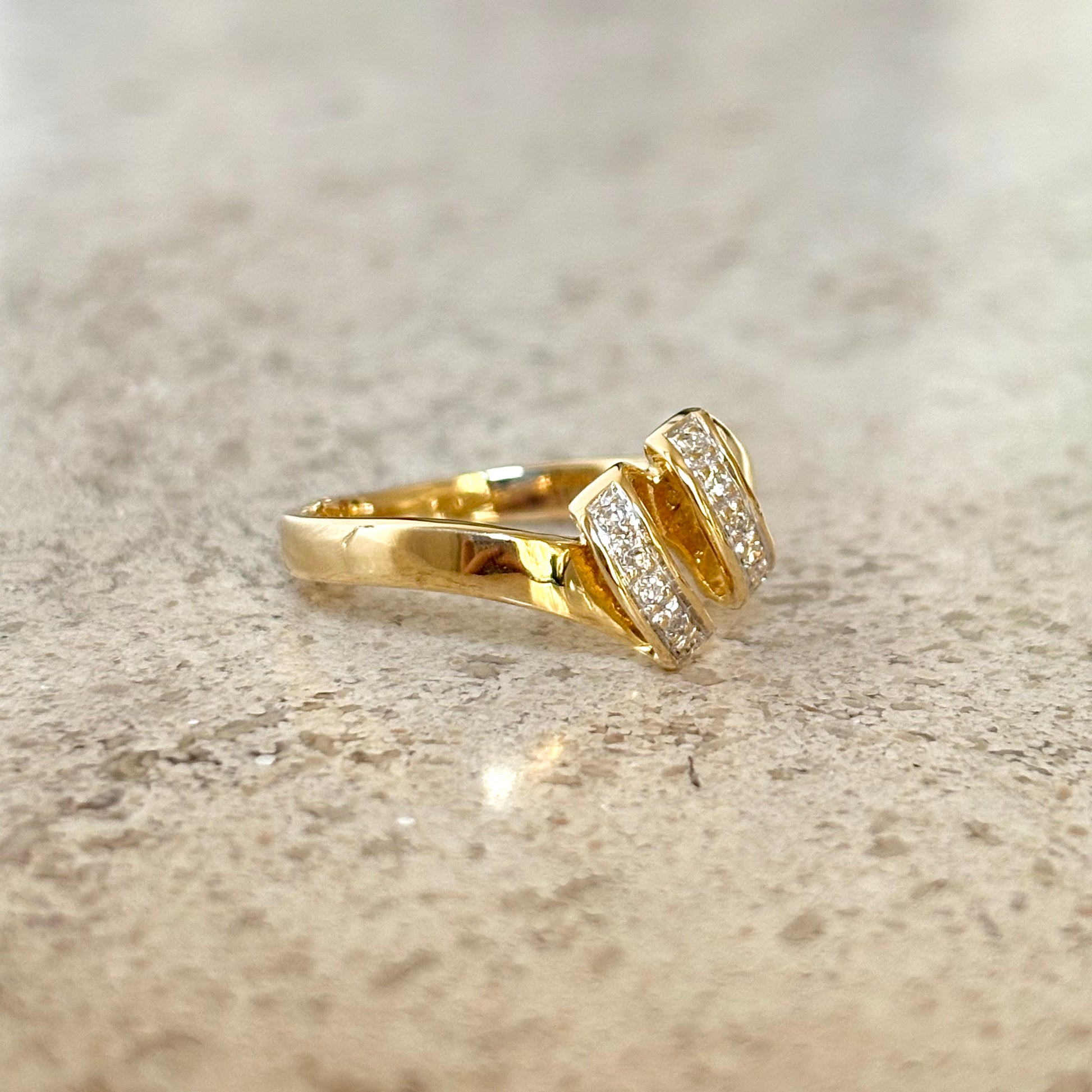 Bague Vague - Or Jaune 750 & Diamants