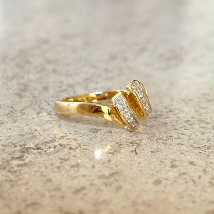 Bague Vague - Or Jaune 750 & Diamants