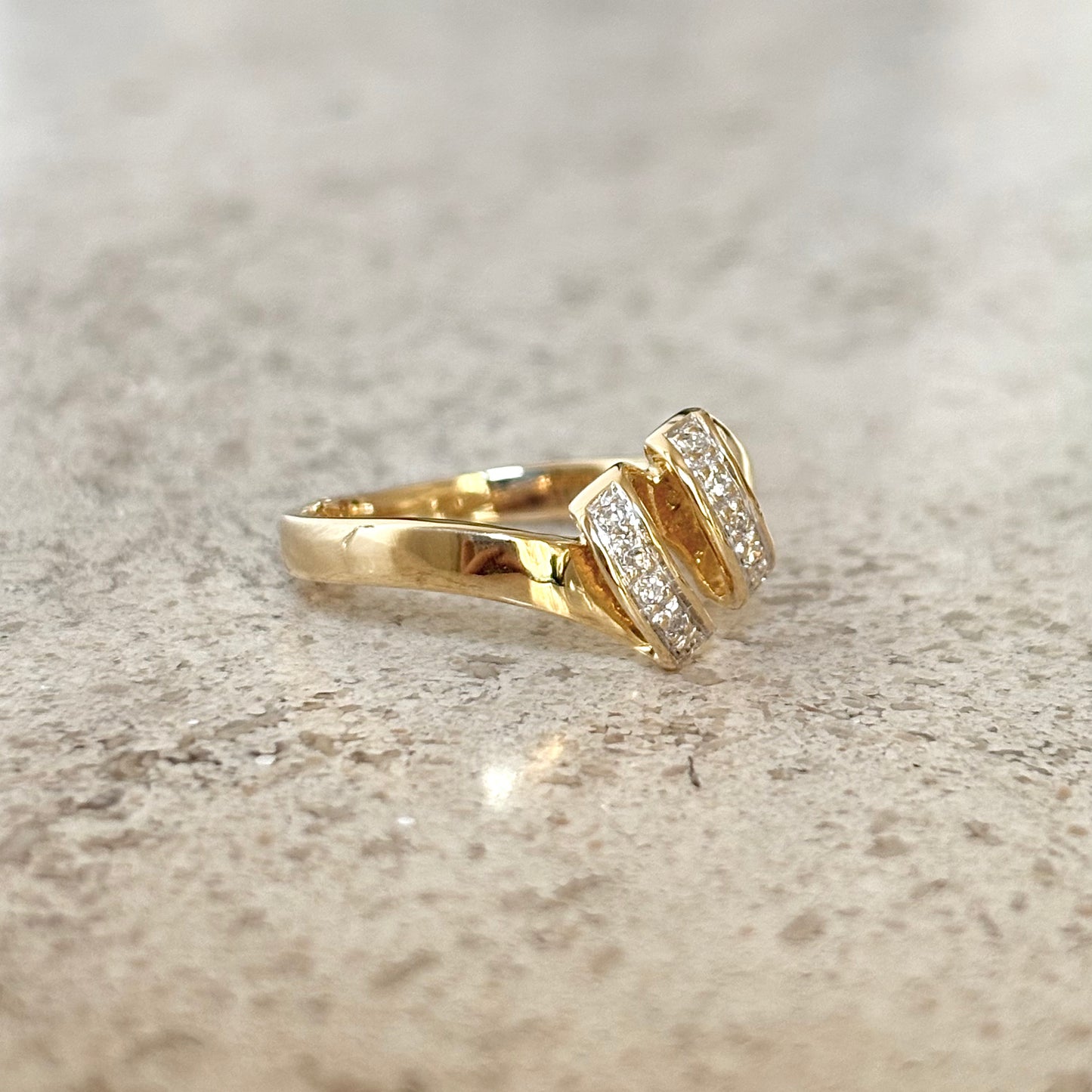 Bague Vague - Or Jaune 750 & Diamants