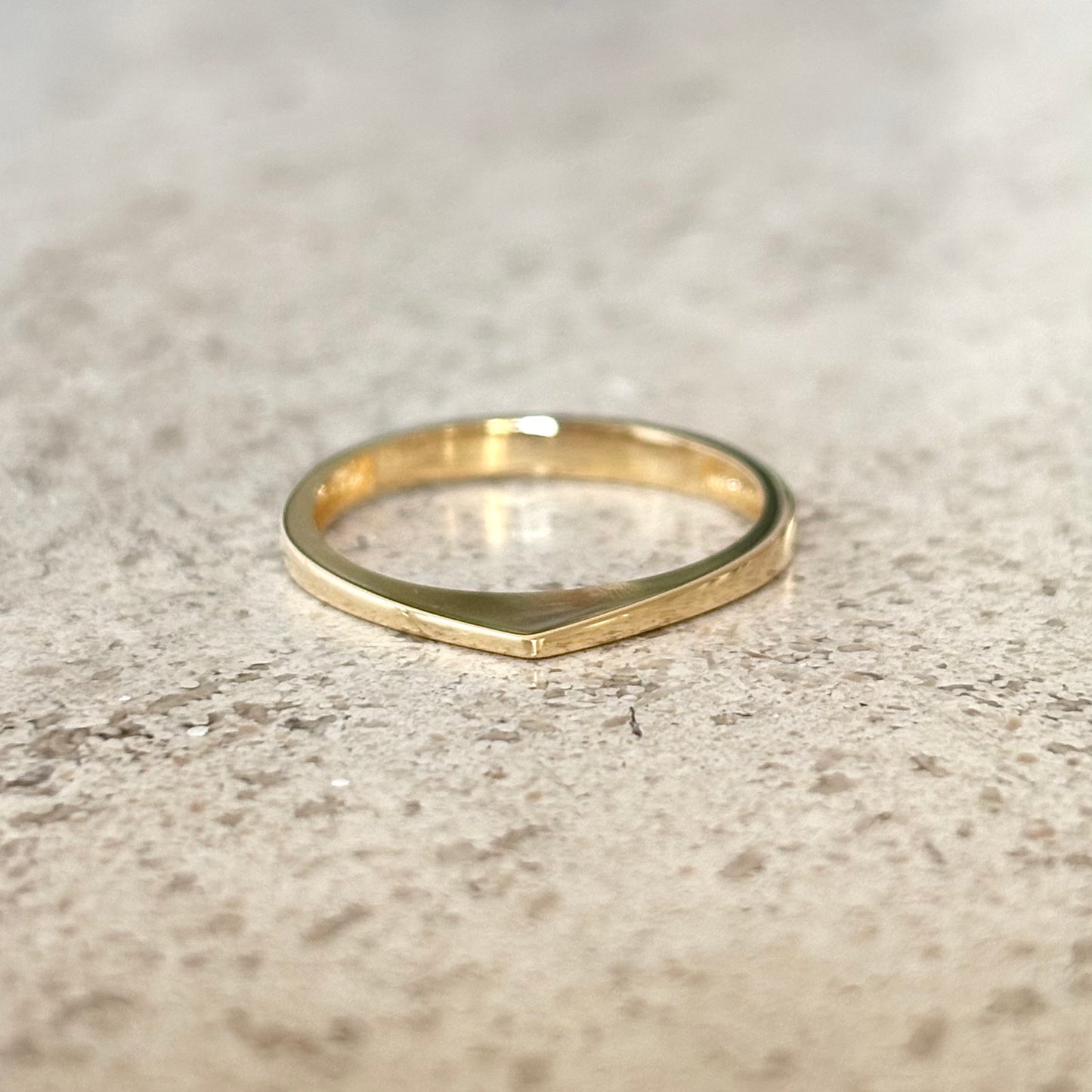 Bague Triangle - Or Jaune 750