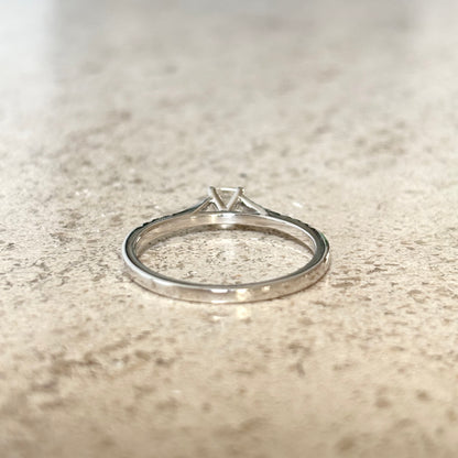 Bague Solitaire - Or Blanc 750 & Diamants
