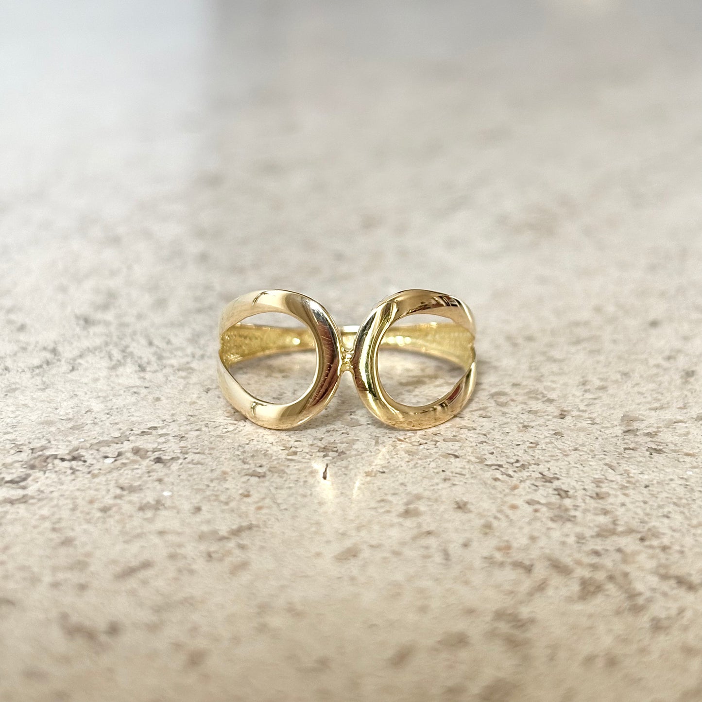 Bague Boucles - Or Jaune 750