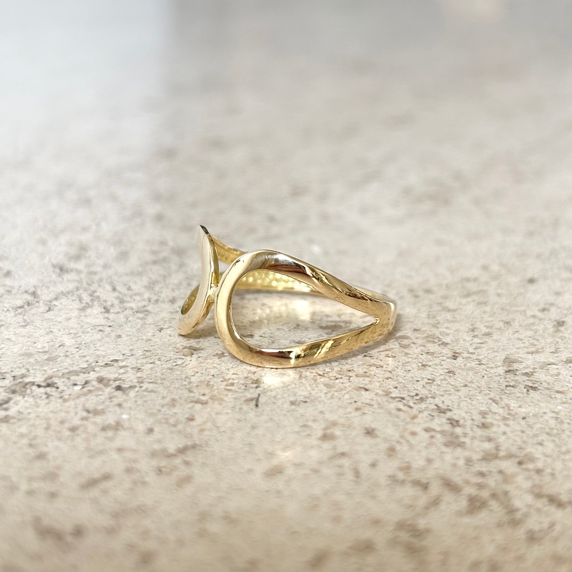 Bague Boucles - Or Jaune 750