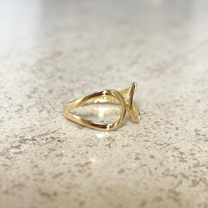 Bague Boucles - Or Jaune 750