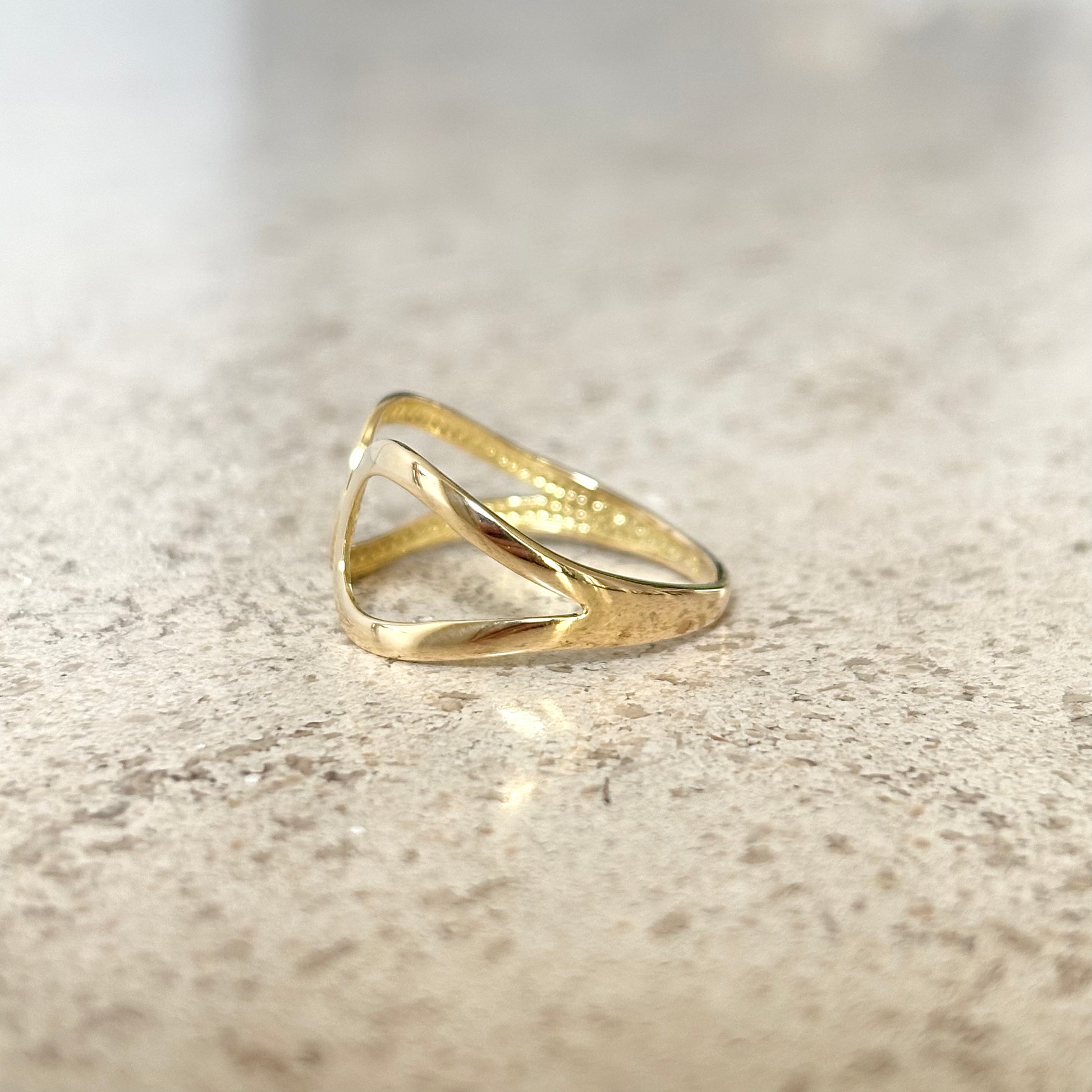 Bague Boucles - Or Jaune 750