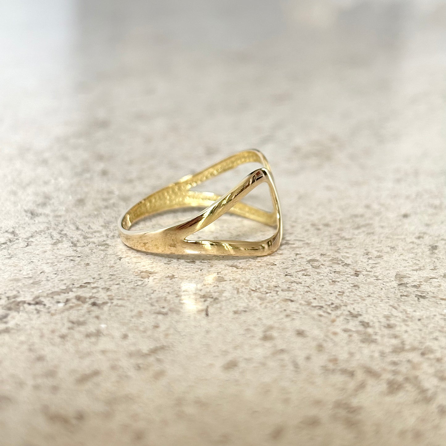 Bague Boucles - Or Jaune 750