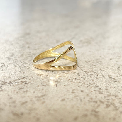 Bague Boucles - Or Jaune 750
