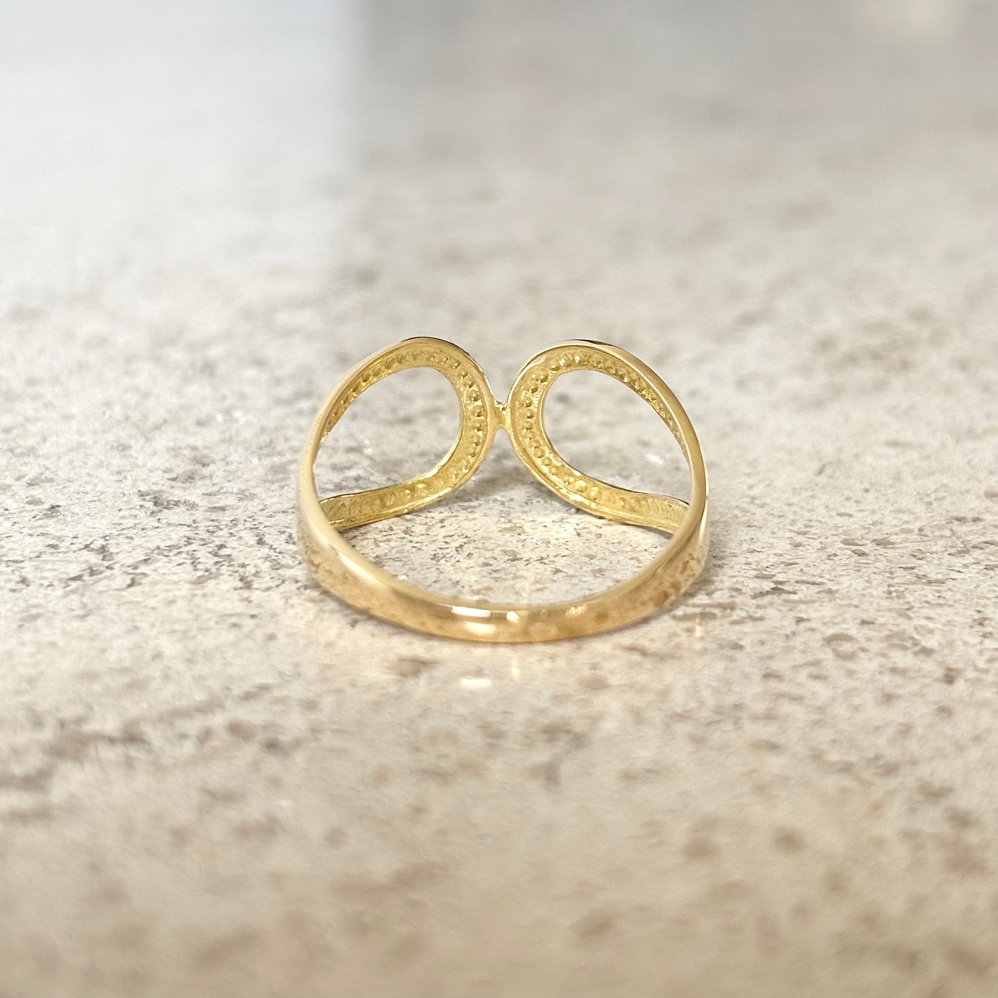Bague Boucles - Or Jaune 750