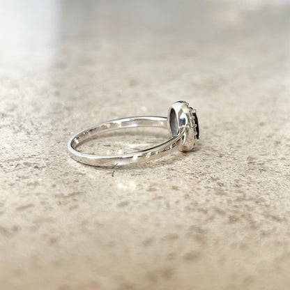 Bague Marguerite - Or Blanc 750 Saphir & Diamants