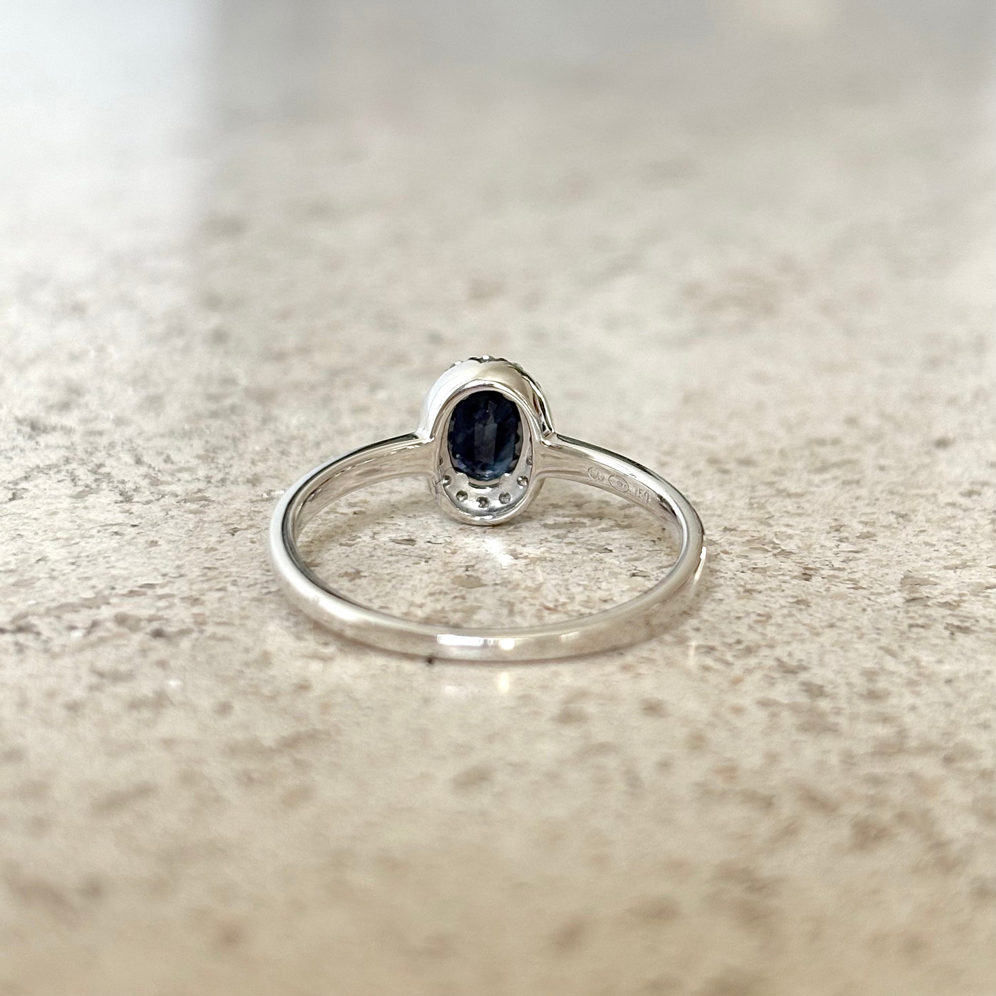 Bague Marguerite - Or Blanc 750 Saphir & Diamants