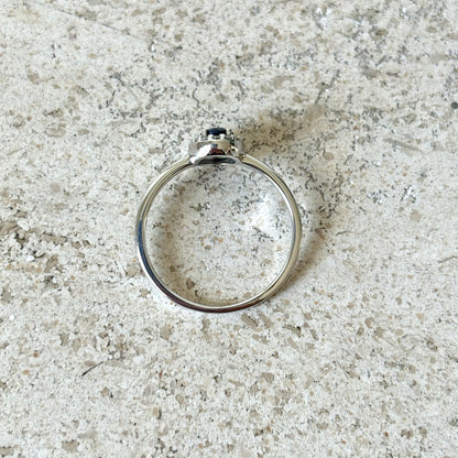 Bague Marguerite - Or Blanc 750 Saphir & Diamants