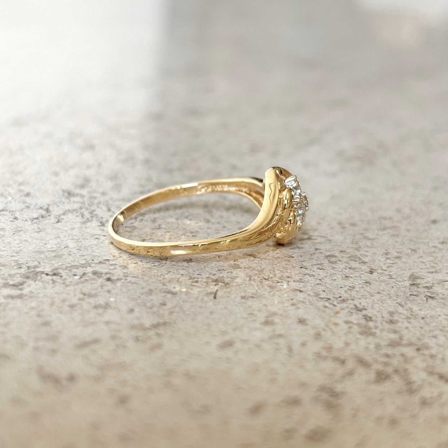 Bague Floral Vintage - Or Jaune 750 & Diamants