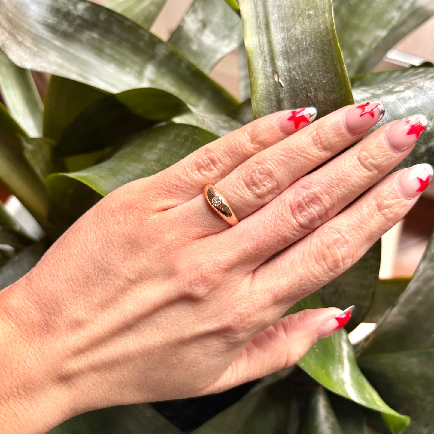 Bague Jonc - Or Jaune 750 & Diamant