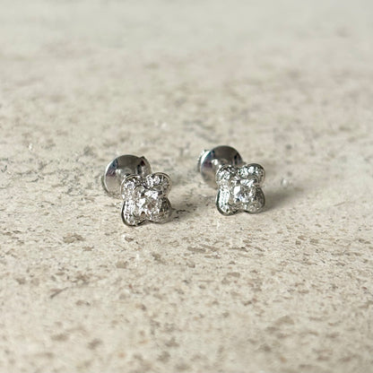 Boucles D'oreilles Mauboussin Chance Of Love - Or Blanc 750 & Diamants