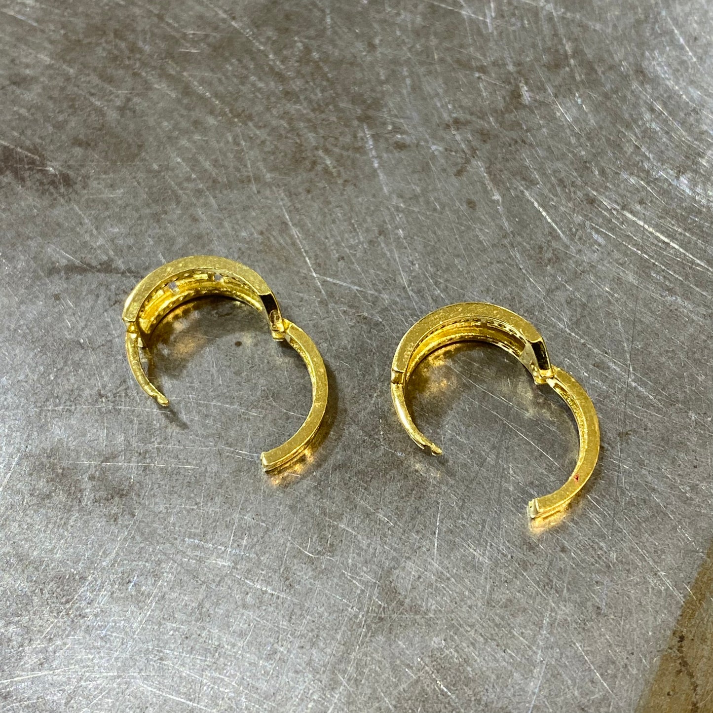 Boucles D'oreilles Créoles - Or Jaune 750 Neuf