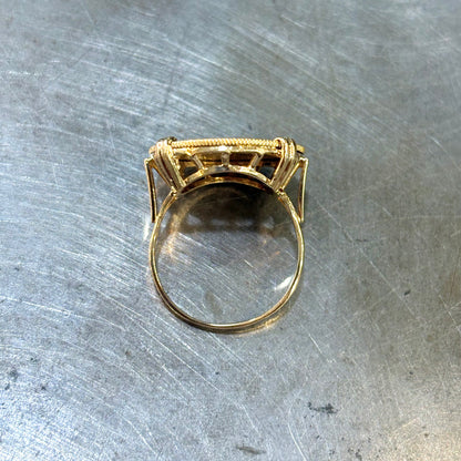 Bague Pièce - Or Jaune 750 & Pièce Or 10 Francs Marianne Coq
