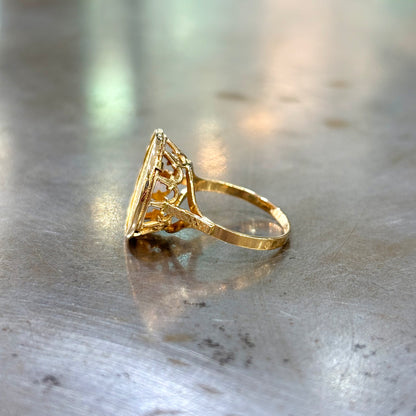 Bague Pièce - Or Jaune 750 & Pièce Or 2,5 Pesos