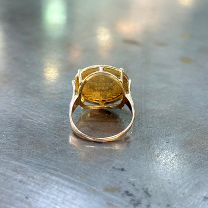 Bague Pièce - Or Jaune 750 & Pièce Or 5 Francs Napoléon