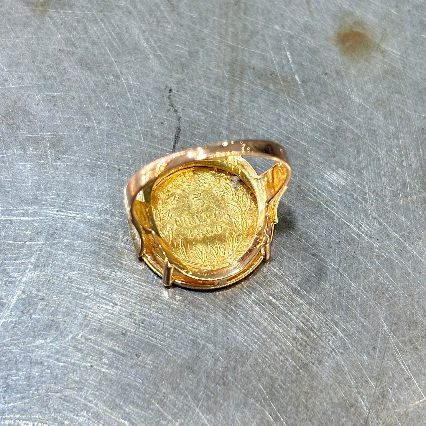 Bague Pièce - Or Jaune 750 & Pièce Or 5 Francs Napoléon