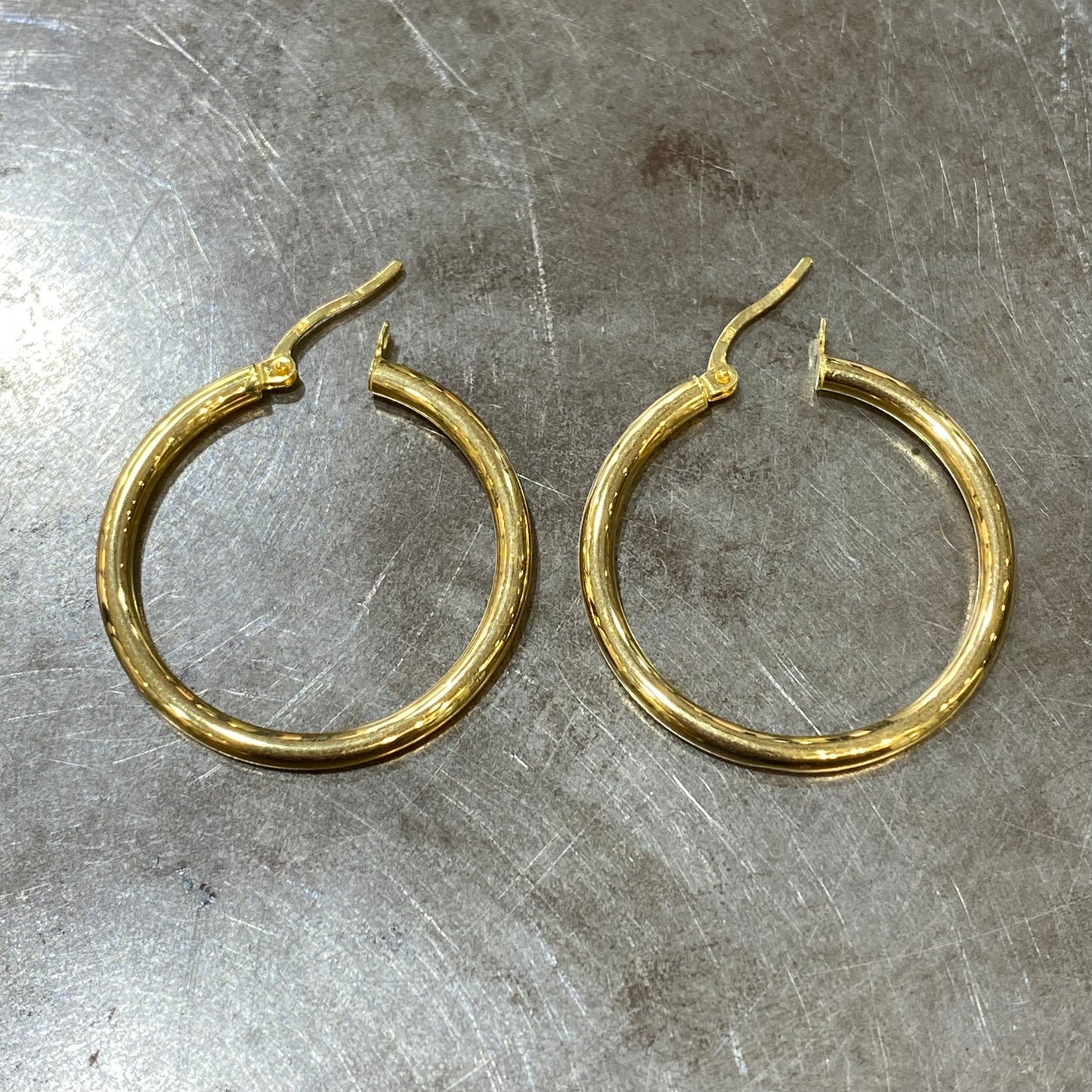 Boucles D'oreilles Créoles - Or Jaune 750 Neuf