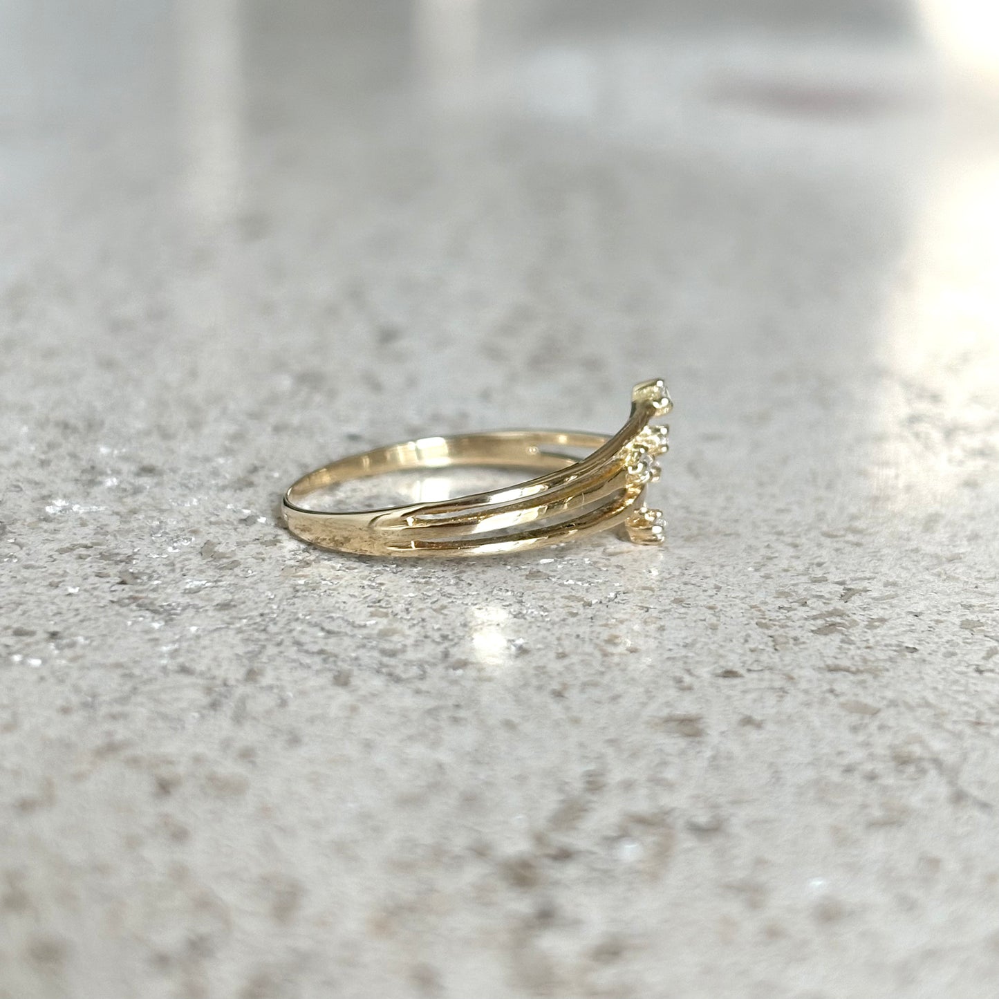 Bague Étoiles - Or Jaune 750 & Diamants