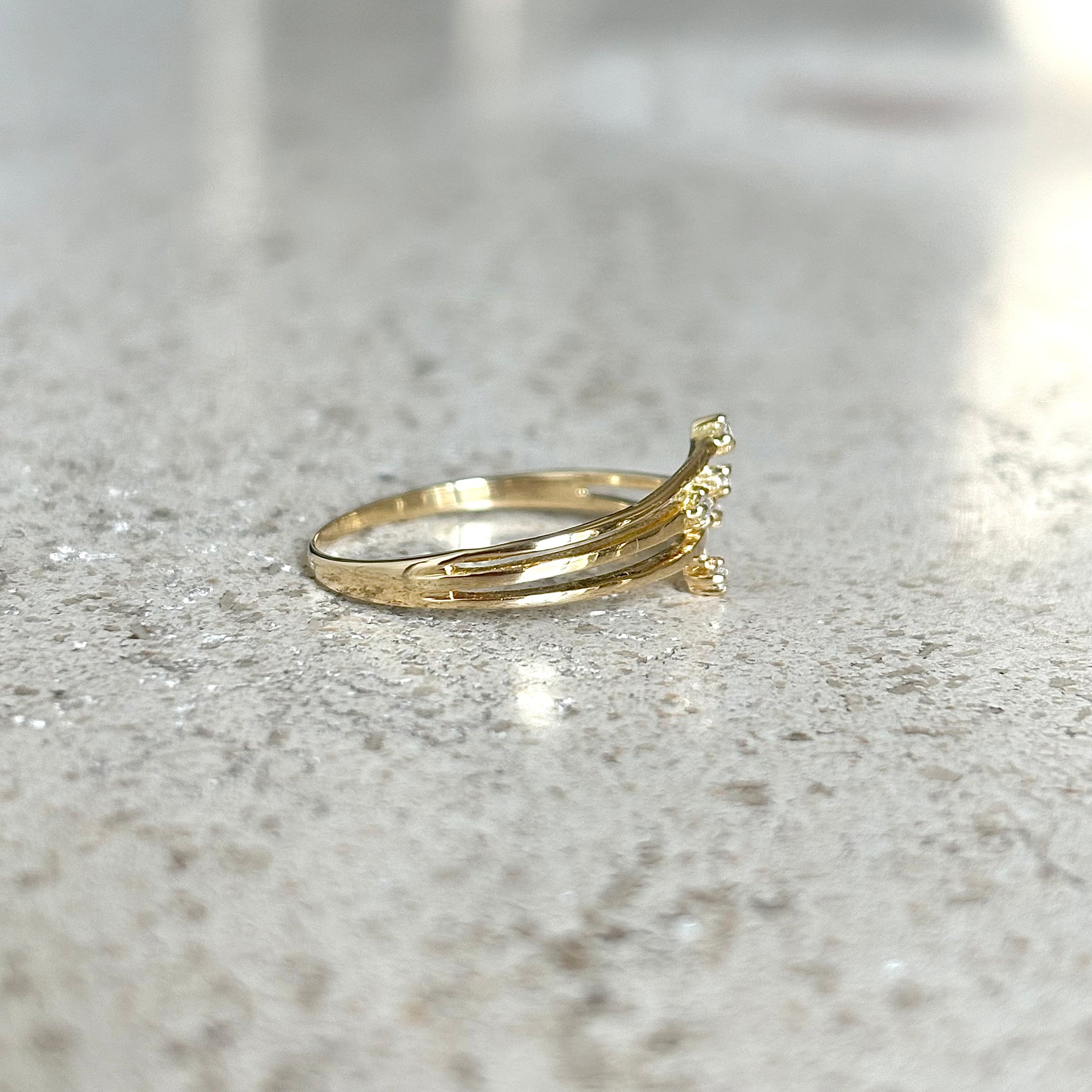 Bague Étoiles - Or Jaune 750 & Diamants