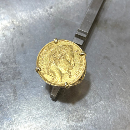 Bague Pièce - Or Jaune 750 & Pièce Or 20 Francs Napoléon