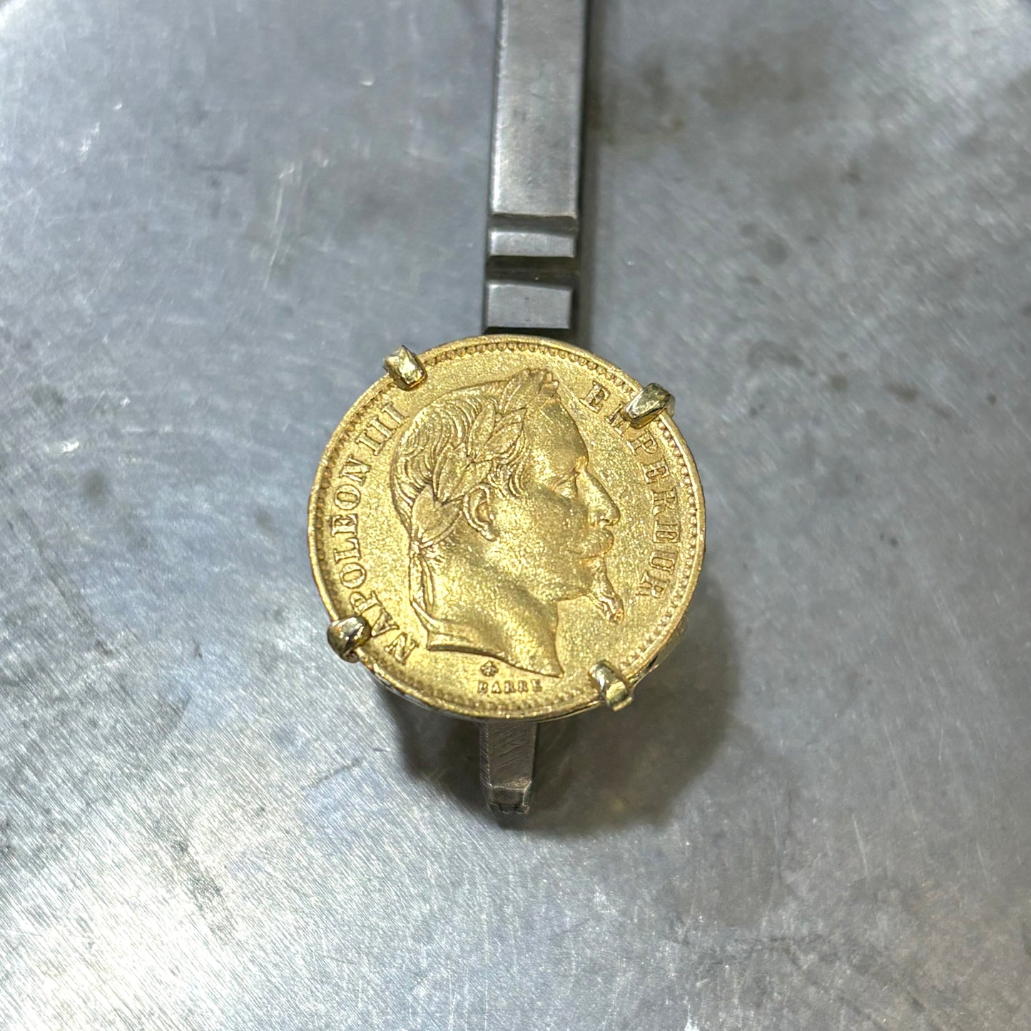 Bague Pièce - Or Jaune 750 & Pièce Or 20 Francs Napoléon