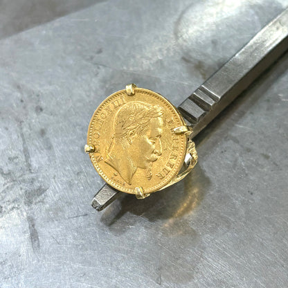 Bague Pièce - Or Jaune 750 & Pièce Or 20 Francs Napoléon