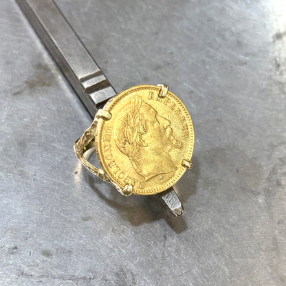 Bague Pièce - Or Jaune 750 & Pièce Or 20 Francs Napoléon