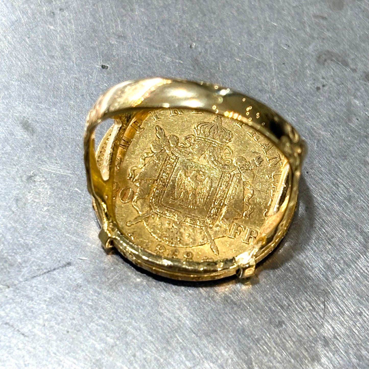 Bague Pièce - Or Jaune 750 & Pièce Or 20 Francs Napoléon