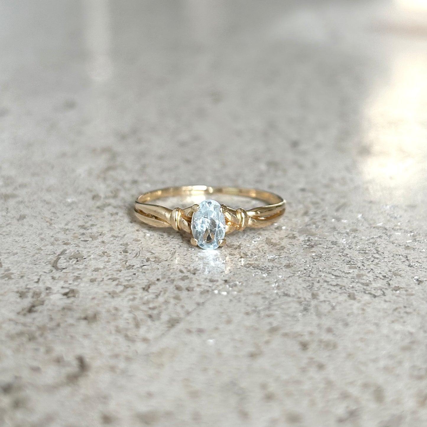 Bague Aigue-Marine - Or Jaune 750